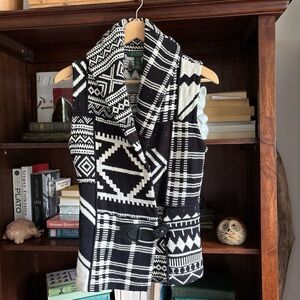 Ralph Lauren Black and White Knit Vest